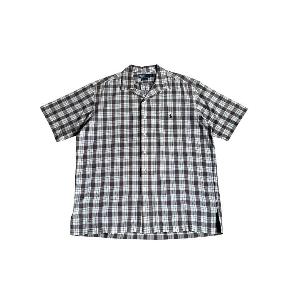 90sアメリカ製 ST JOHN'S BAY ネルシャツ 青黒 ブロックチェック 90s ST.JOHN'S BAY バッファローチェック フランネルシャツ 青黒