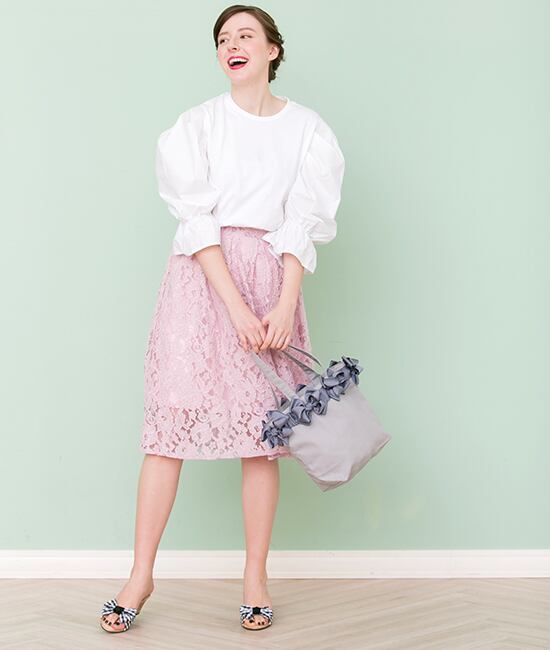 CLOSE SALE★bg0204- 【肩かけできる】<選べるリボン>キャンバストートSワイド《ブーケライン》《グログラン・ツィストリボン》※