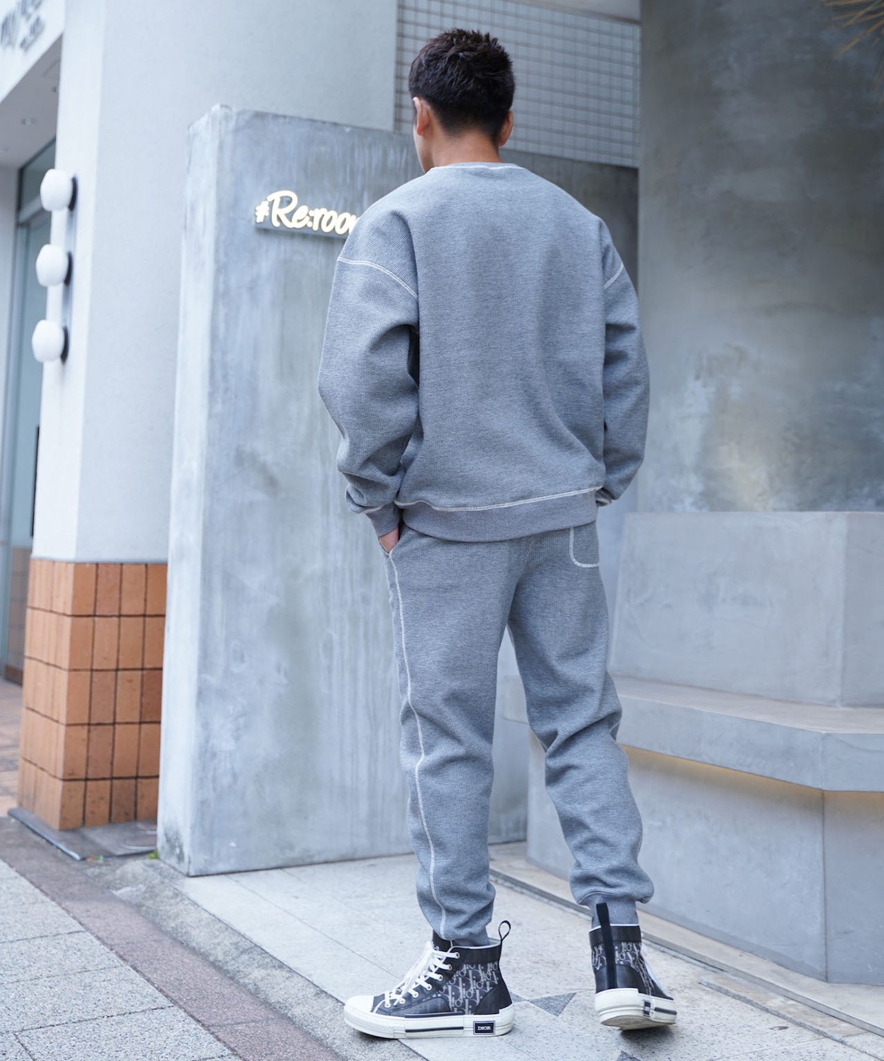 【#Re:room】HEAVY WAFFLE JOG PANTS［REP237］