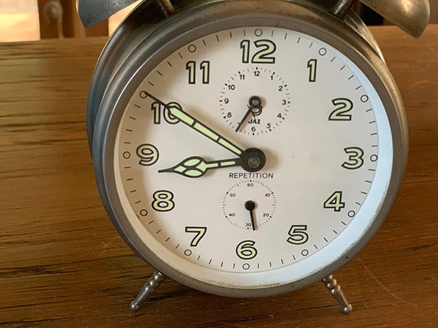 ジリリリ！アナログな音が可愛いJAZ フランスの古い時計　実働 フレンチアンティーク