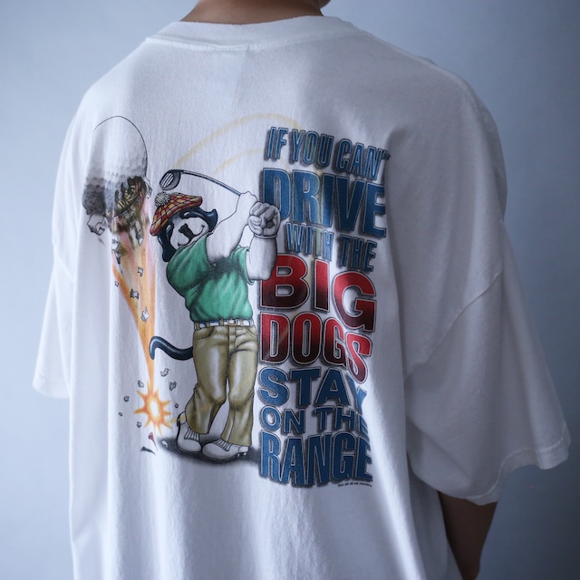 "BIG DOGS" back printed XXL super over silhouette h/s tee