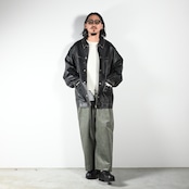 barbell object(バーベルオブジェクト)leather coverallコーディネート