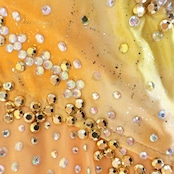 社交ダンス 衣装 スタンダードドレス ワンピース スタンダード フロート レース デモ 競技 ダンス パーティ 発表会 黄色 オレンジ 落ち感 明るい オレンジ系 イエロー系 フリンジ 豪華 軽量 シフォン おしゃれ 可愛い ふんわり カラフル ダンスウェア フェスティバル パフォーマンス