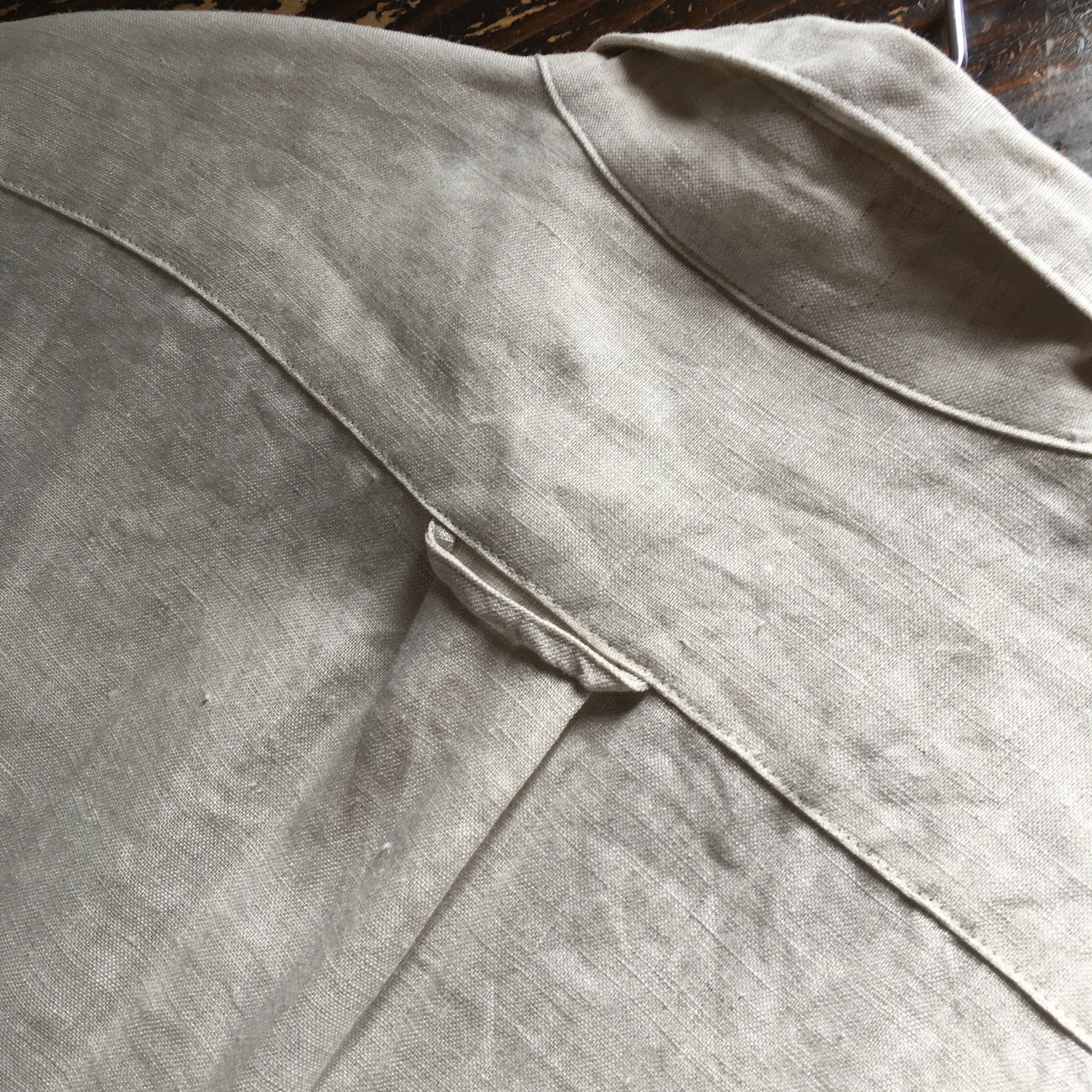 チビ襟スタンダードワンピース 長袖 薄リネン Sa-Rah | 歩音 -あるね- 