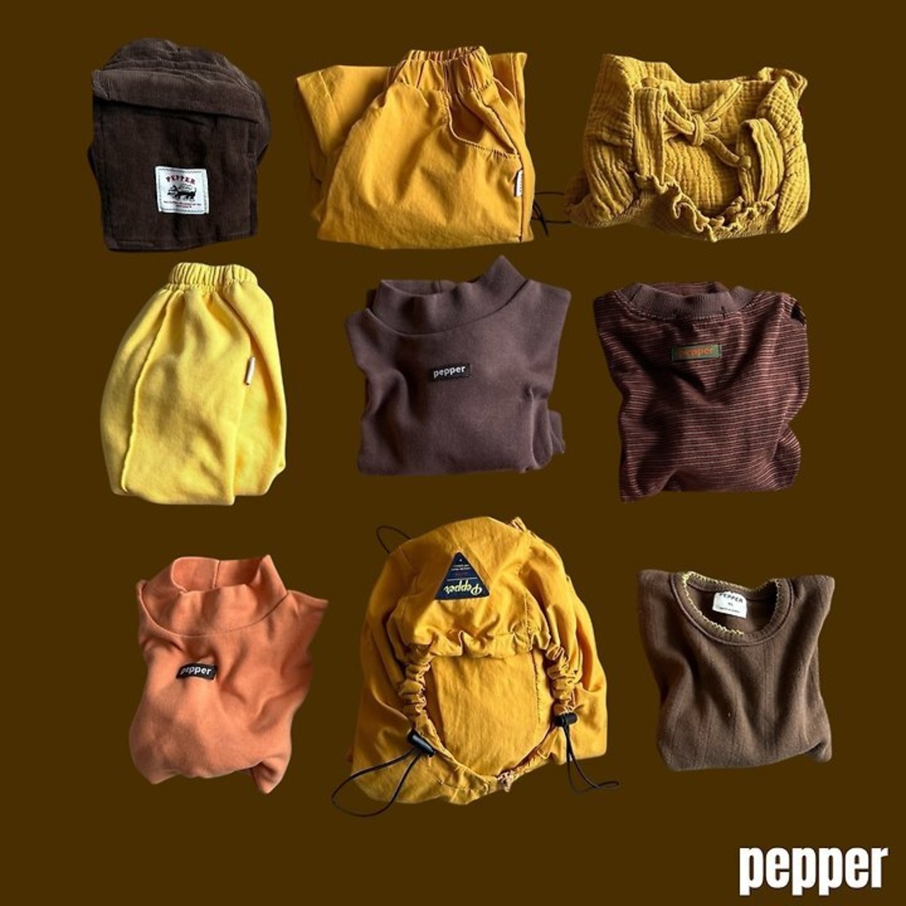 韓国子供服 / PEPPER / 26Autumn / ピンタックアイレットT / 秋服 *XS~XL *
