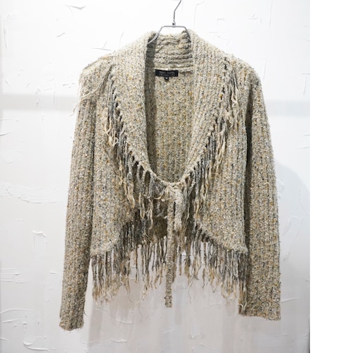 ShortLength FringeKnitCardigan