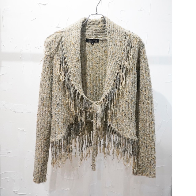 ShortLength FringeKnitCardigan