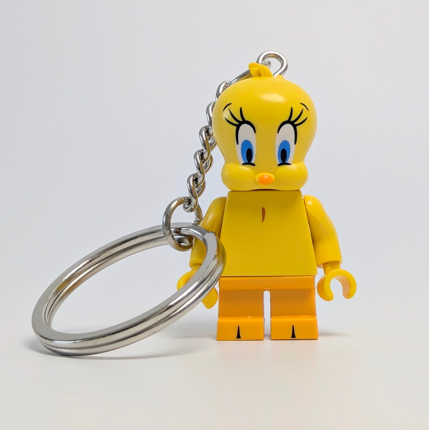 【 ブロックフィギュアキーホルダー 】 Looney Tunes（ ルーニー・テューンズ ） / トゥイーティー　〚アメリカン雑貨 アメトイ〛