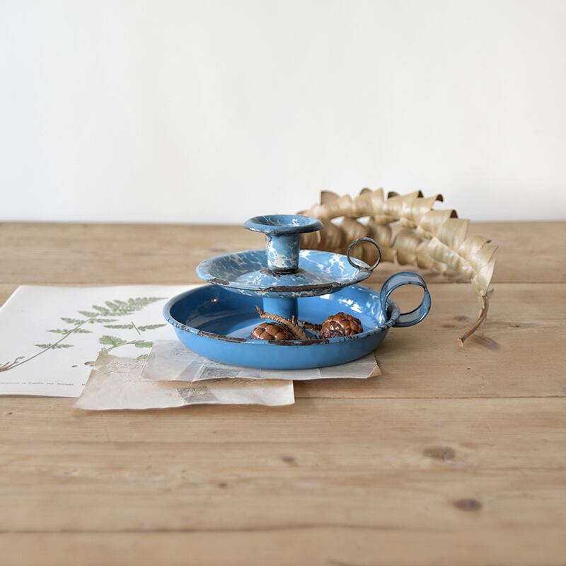 French Enamel Candle Stand / フレンチ エナメル キャンドルスタンド