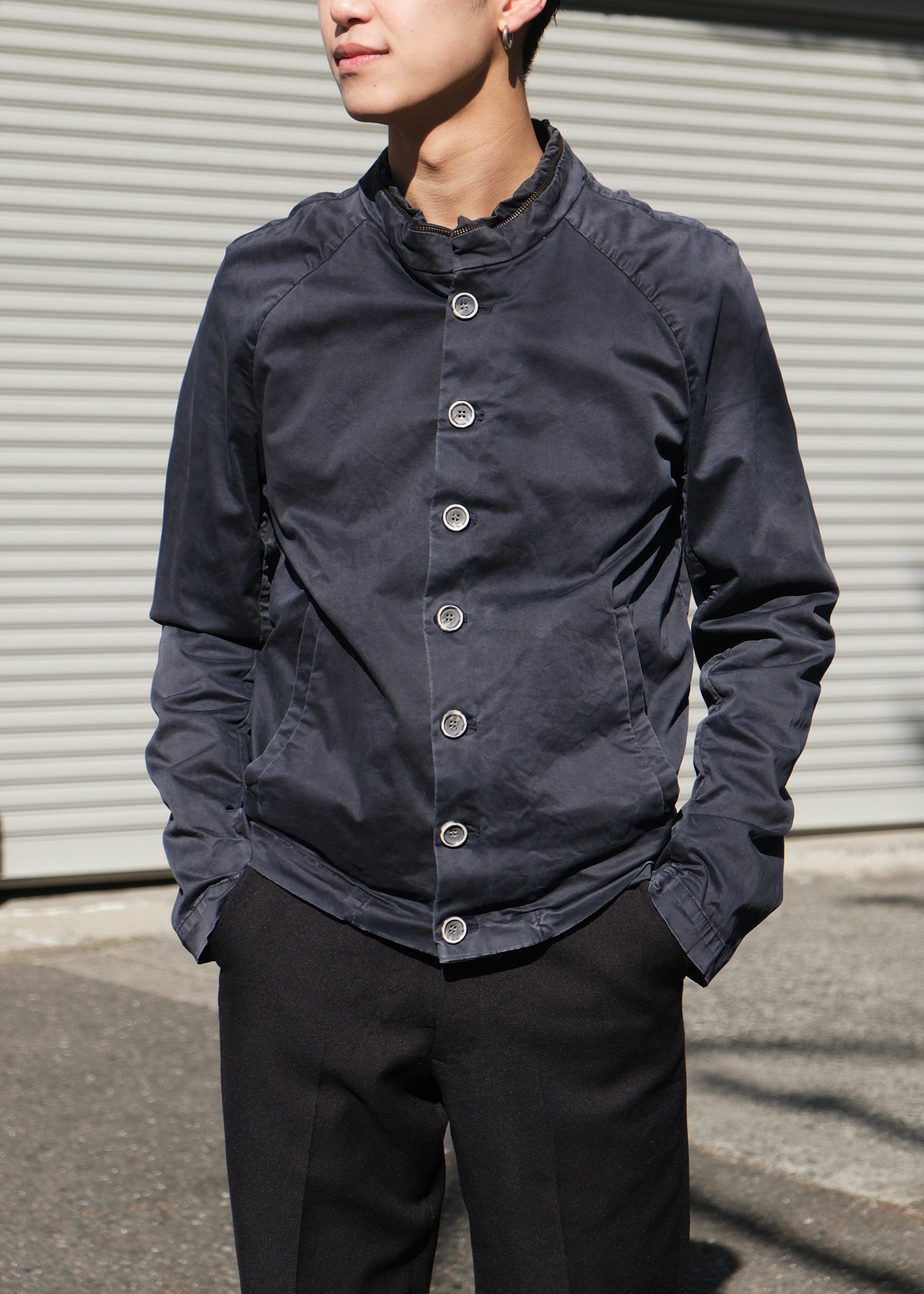 Atlast&co トラウザー ブラックシャンブレー-diesel black gold 