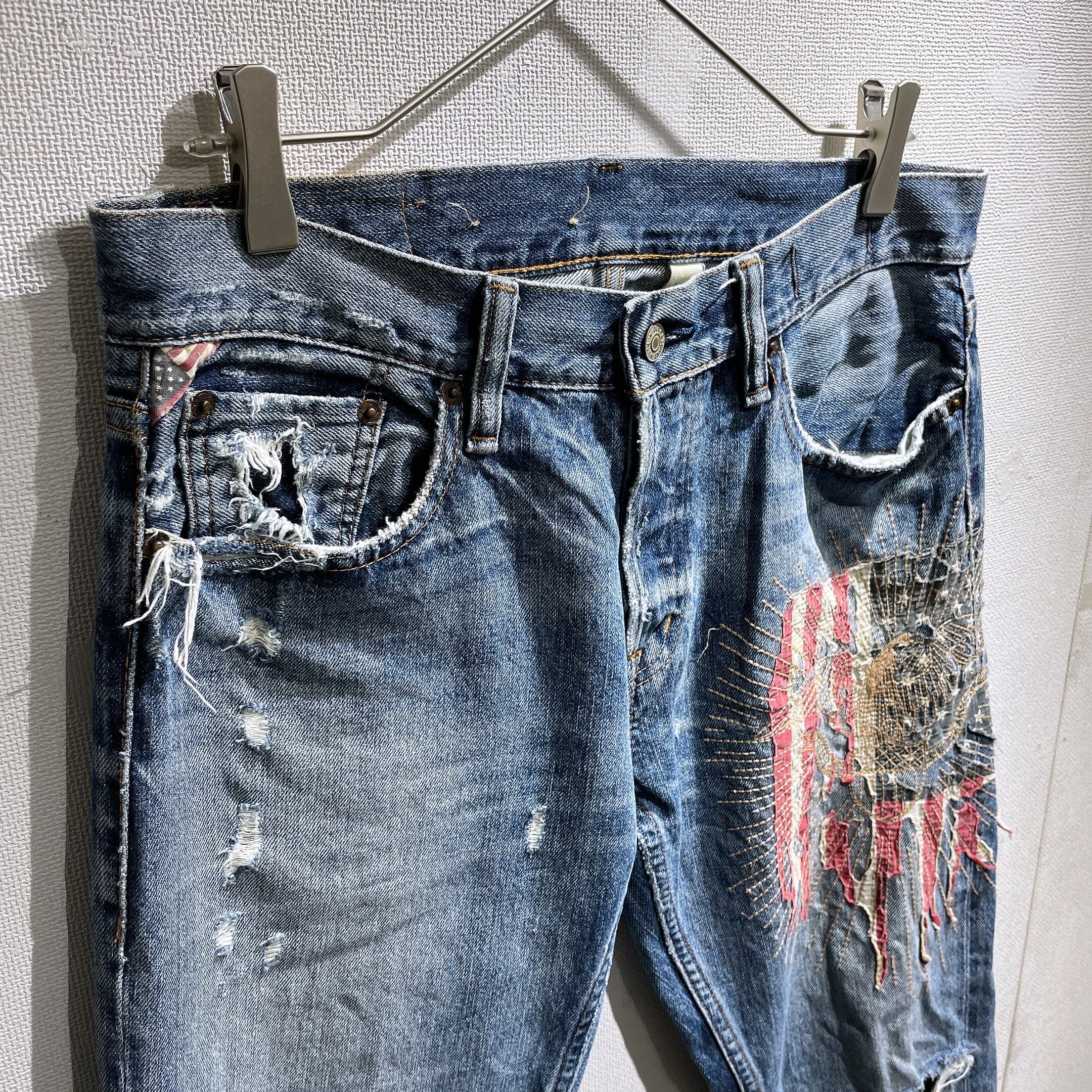 ” Denim & Supply Ralph Lauren ” Special Rag processing Denim pants