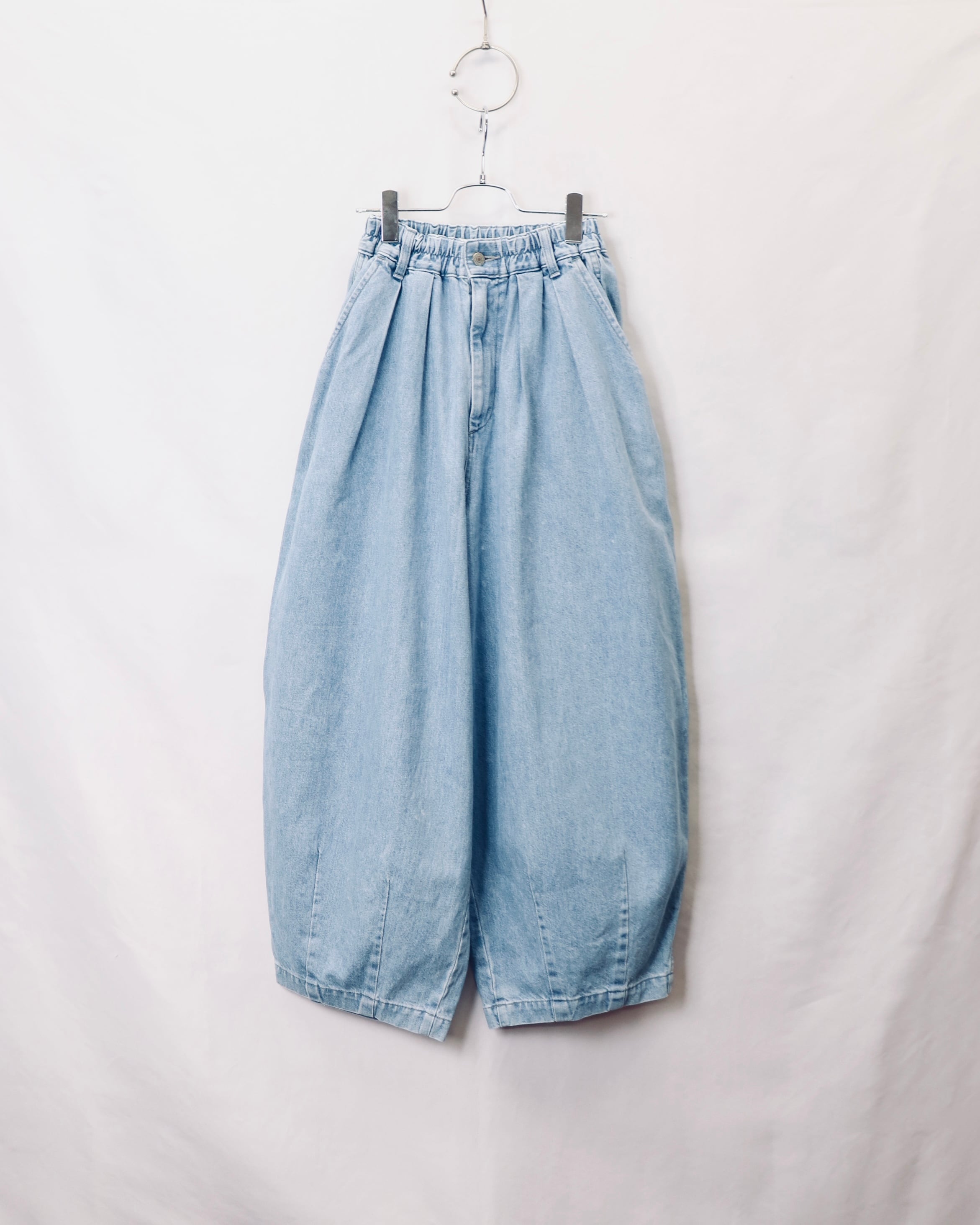 【HARVESTY】 DENIM CIRCUS PANTS (UNISEX) / ハーベスティ デニムサーカスパンツ / ライトブルー A11801 -93 【HARVESTY】 DENIM CIRCUS PANTS (UNISEX) / ハーベスティ デニムサーカスパンツ / ライトブルー A11801 -93
