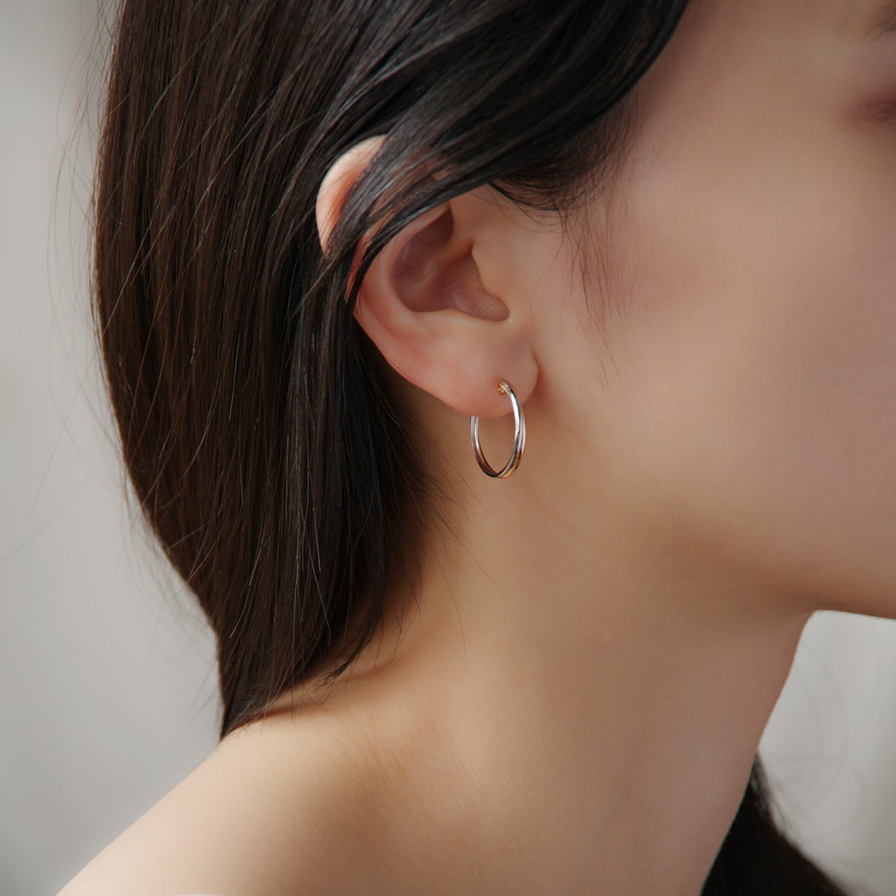 k18 pt (プラチナ)刻印　フープ ピアス イエローゴールド プラチナ 楽天市場】【即納可】 地金 ピアス 18金 大きめ イエロー