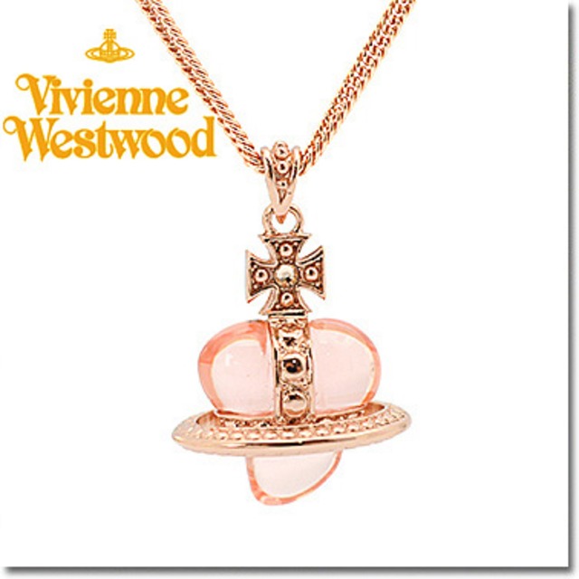 Vivienne Westwood ヴィヴィアンウエストウッド スモールセイクリッドハート ネックレス Bp48 C265 ローズゴールド ブルーリボン