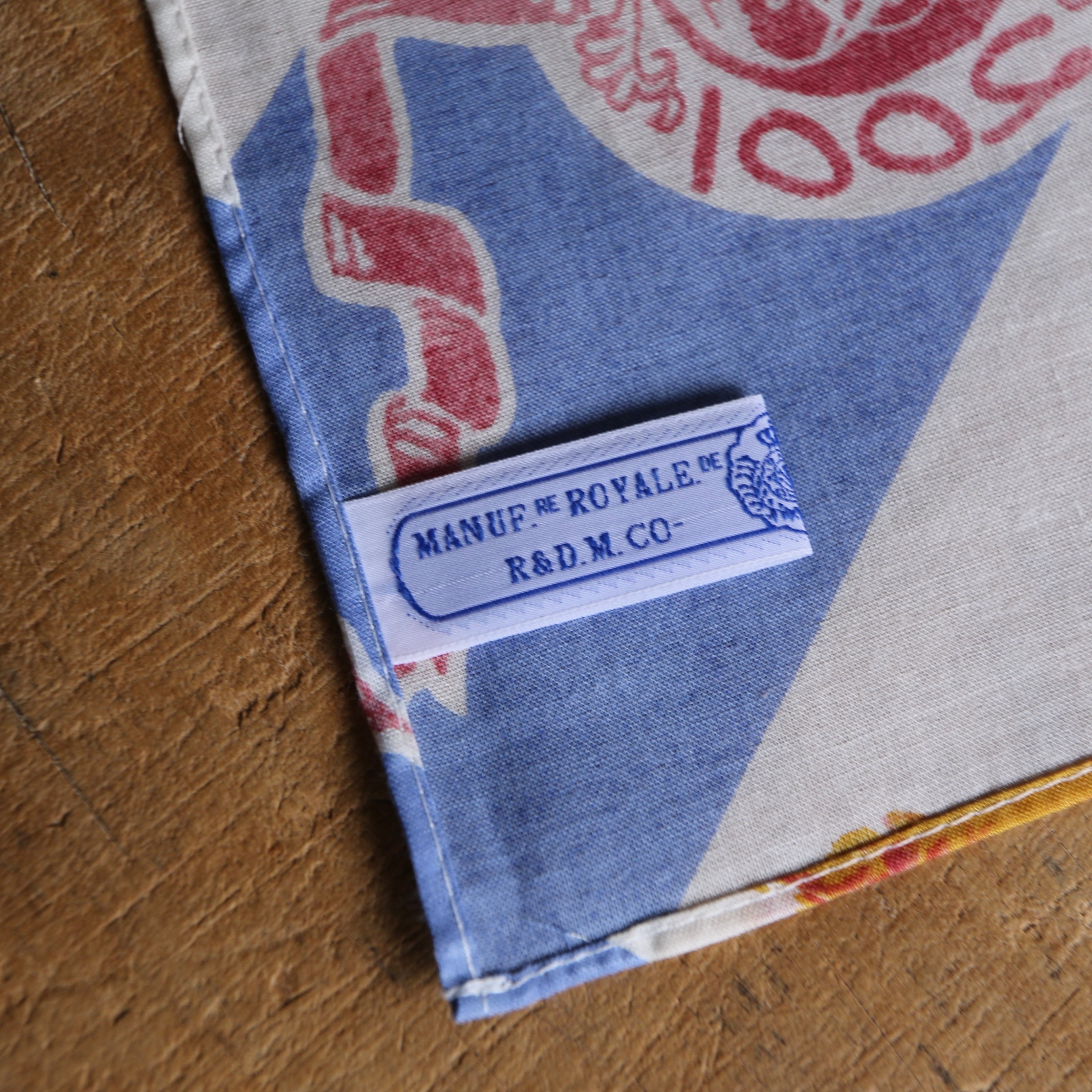 R&D.M.Co-/OLDMAN'S TAILOR #7549 C. L ROYAL LION BANDANA : Natural