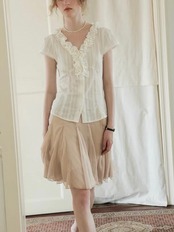 Écume Frill V-Neck Blouse F0687