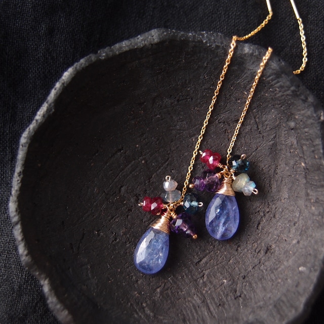 【K14gf】Colorful・アメリカンピアス／Tanzanite