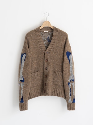 KHOKI Needle punched cardigan BROWN 25fw-k-02