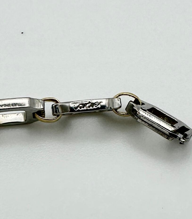 Cartier サントス リンクチェーンコンビブレスレット SS/750 6.4g