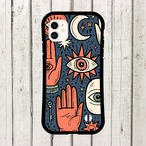 受注生産 iPhoneケース 手と目の濃色タリスマン柄｜魔除けアート TALM065C