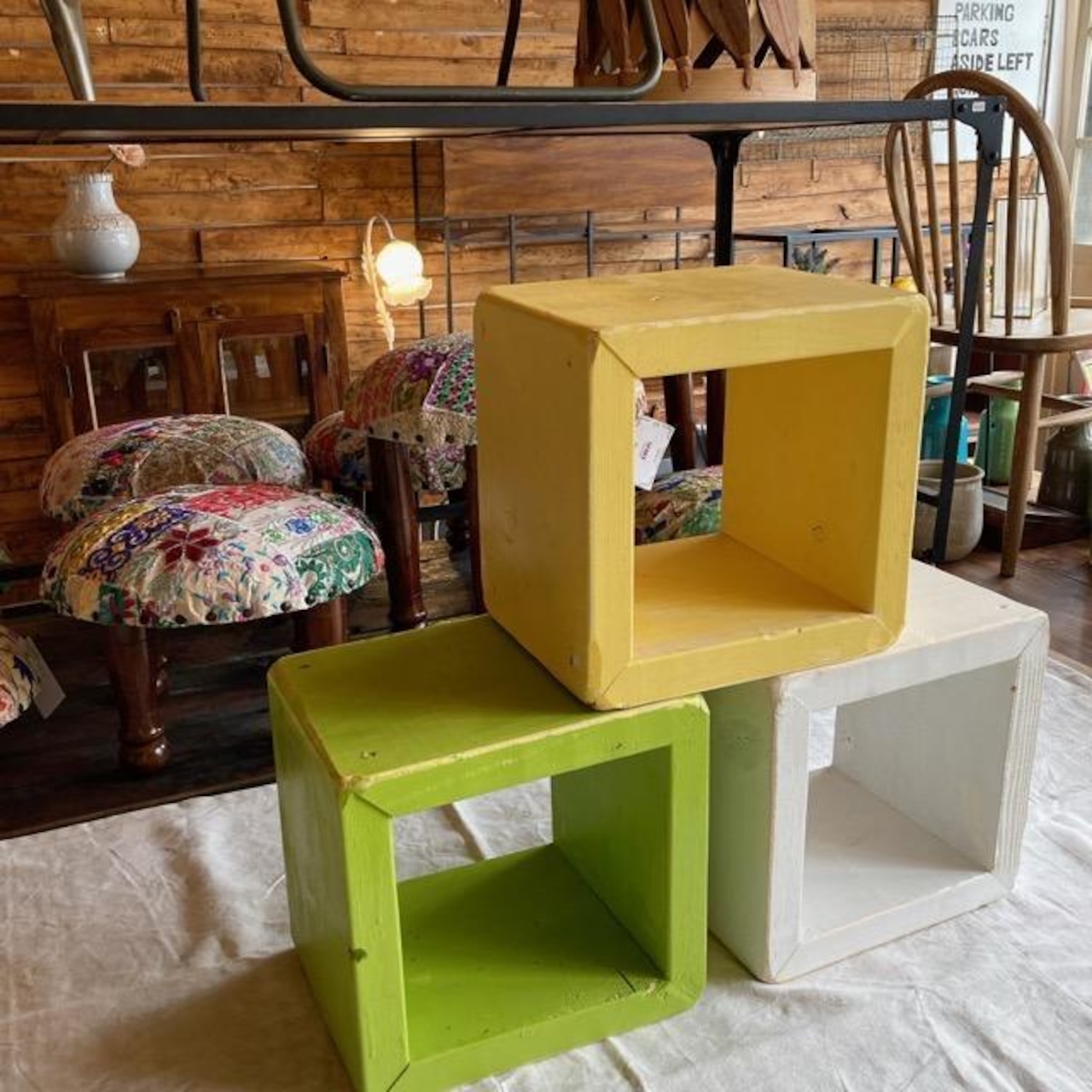 TOPANGA Furniture カラフルウッドボックス Sサイズ/ピンク