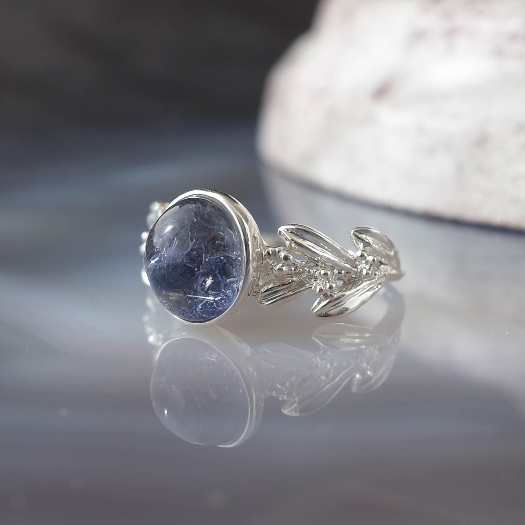Dumortierite in Quartz デュモルチェライトインクォーツ リング-2
