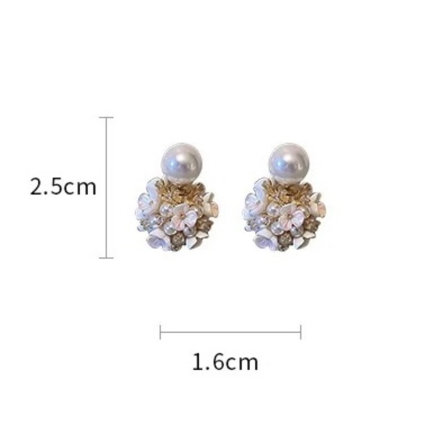 フラワーキャッチピアス