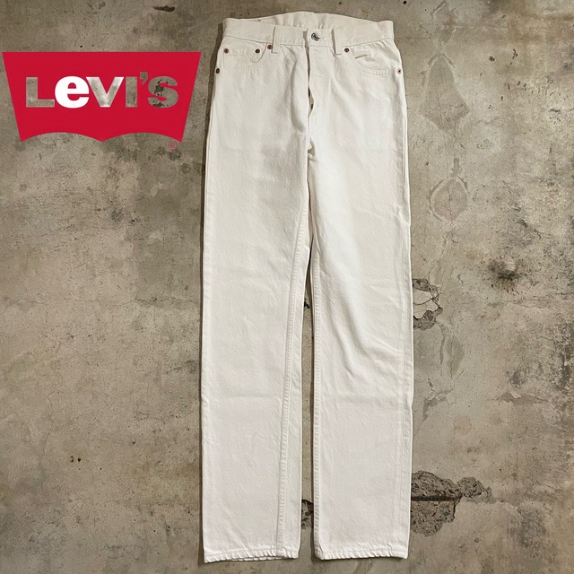 【LEVI’S】501 02’s made in USA white color straight denim pants/リーバイス 501 02年製 アメリカ製 白 ストレート デニム パンツ/msize/#0726/osaka
