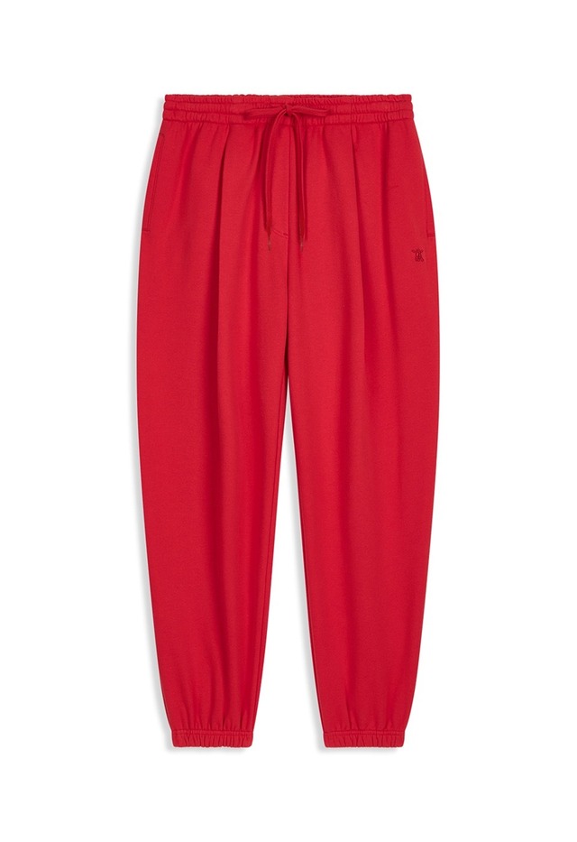 [OPEN YY] TUCKED JOGGER PANTS, RED 正規品 韓国ブランド 韓国通販 韓国代行 韓国ファッション オープン ワイワイ 日本 店舗