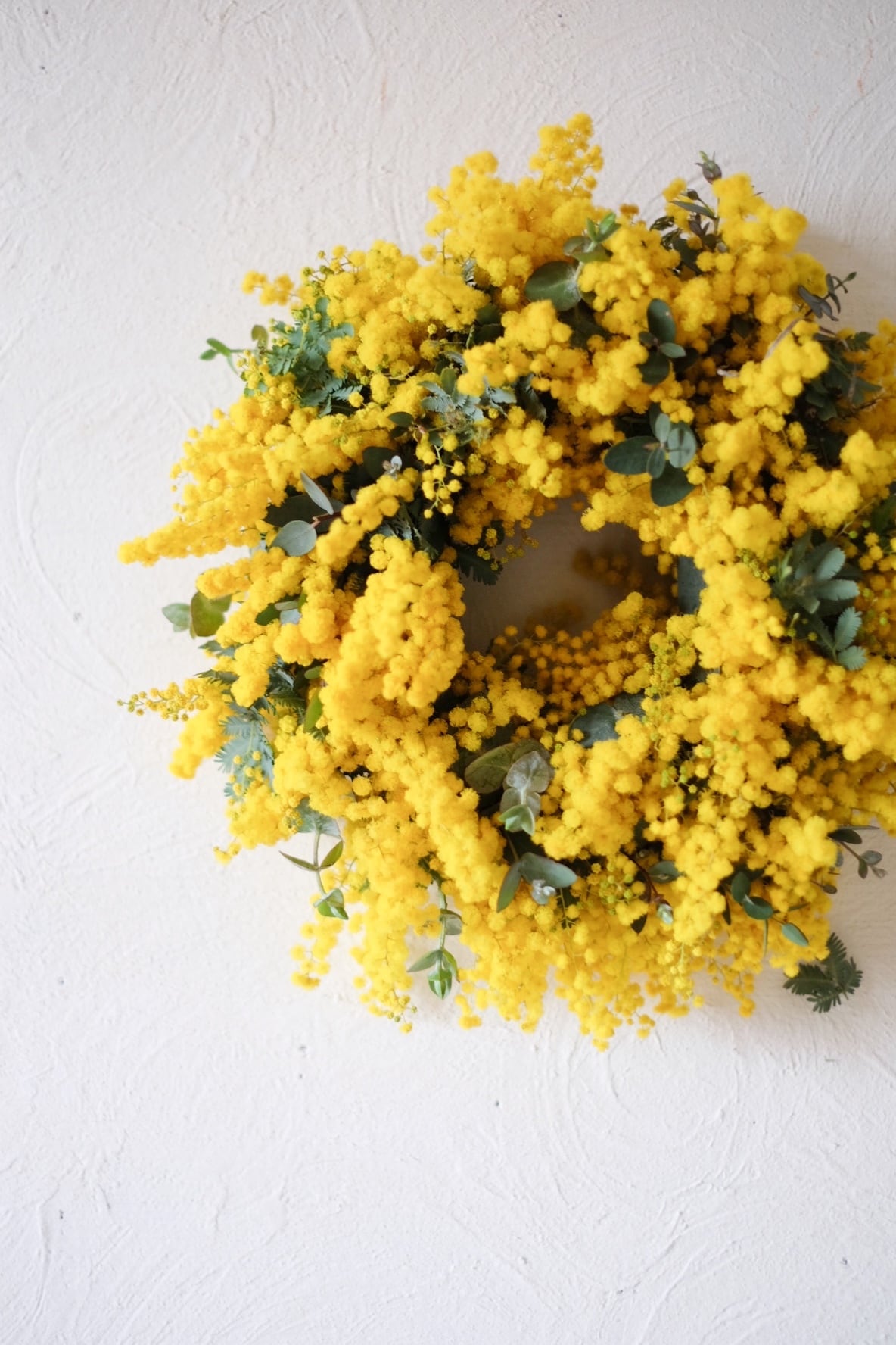 ミモザとユーカリのリース