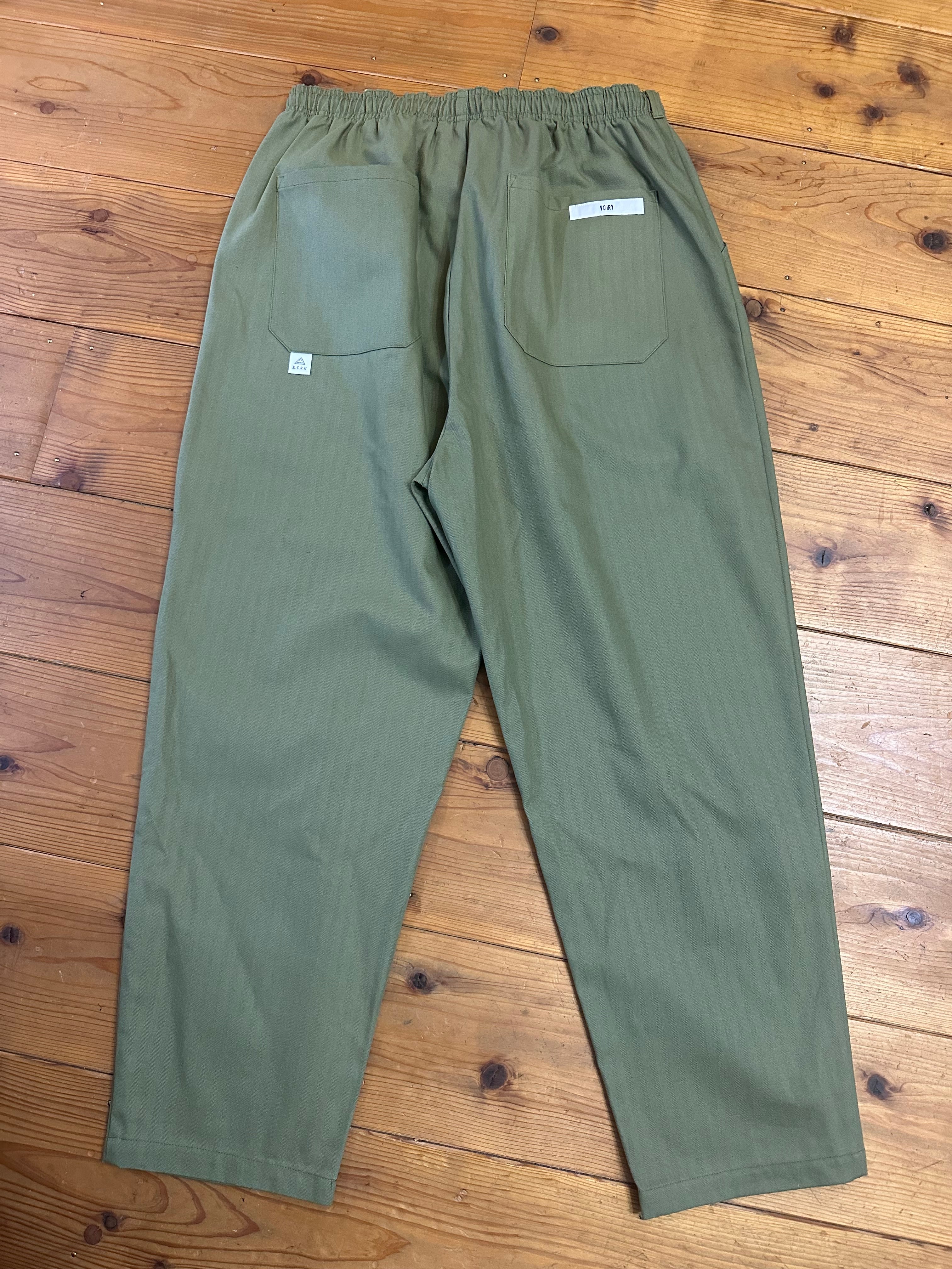 VOIRY×BSKK SECOND PANTS ヘリンボーンOLIVE