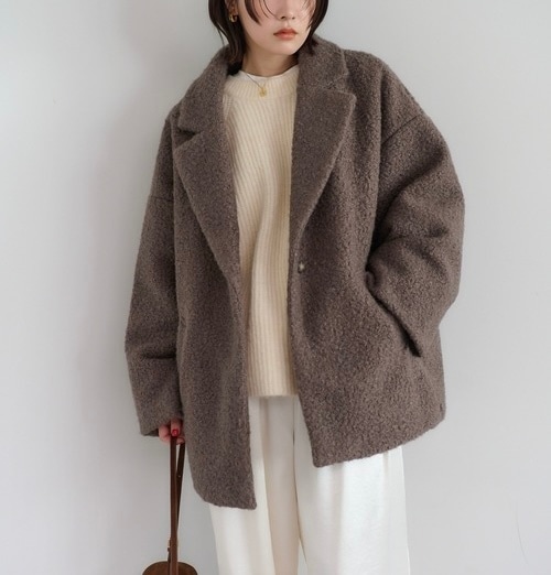 フェイクウールテーラーミドルコート フェイクウールテーラーミドルコート