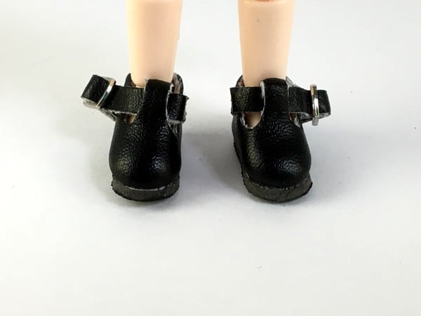 ドール靴 1/6 オビツ11 バックルシューズ SBB002BLK MW - 画像4