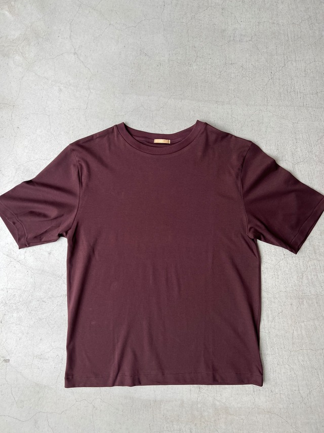 LAMOND 【ラモンド】スビンコットン5部袖Tシャツ　WINE RED   LM-C-125