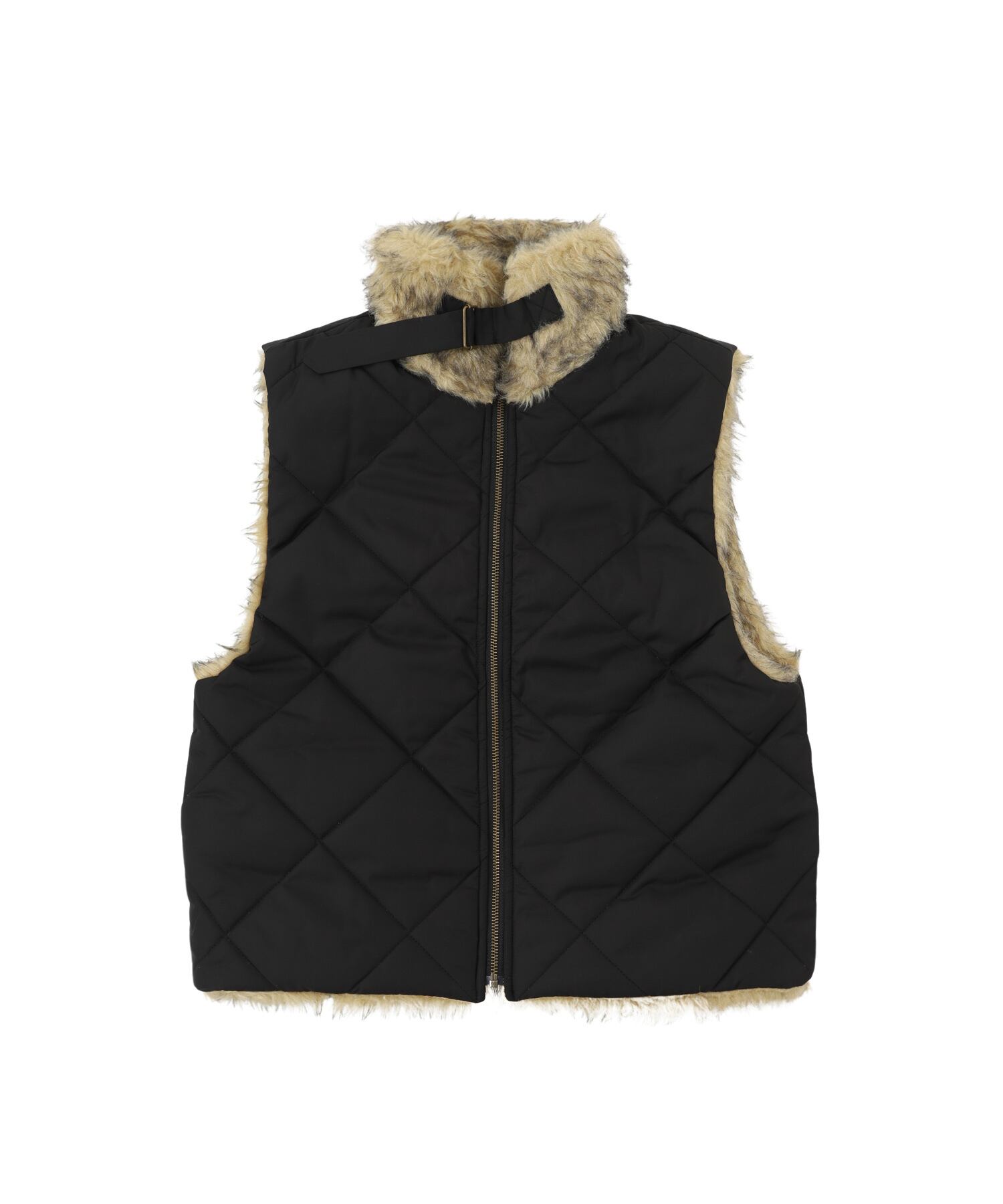 最終値下げ！新品未使用 2way stand collar fur vest