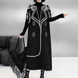 Turtleneck Long Sweater Dress / タートルネック ロング セーター ドレス ワンピース