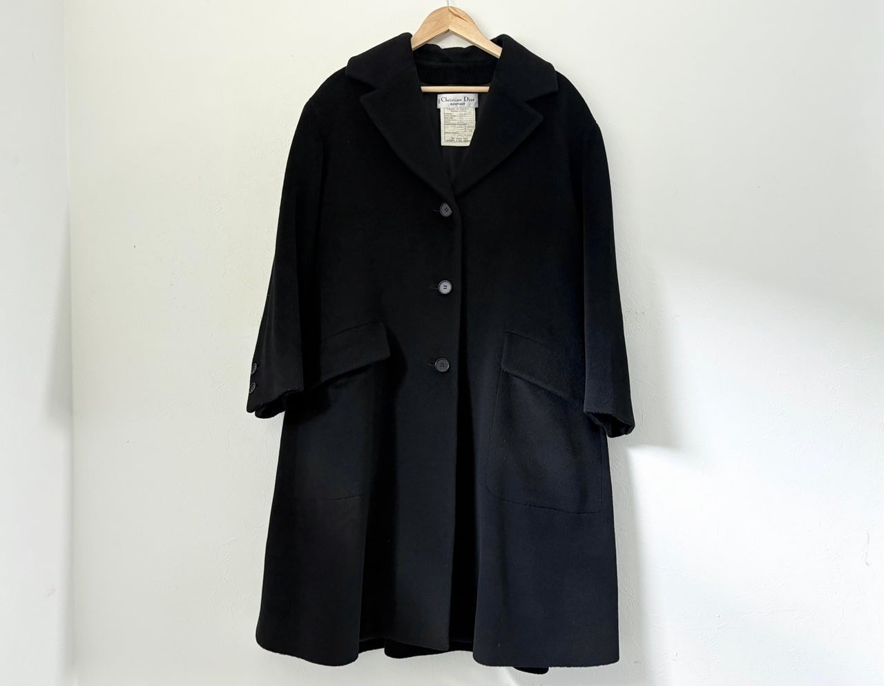 Christian Dior BOUTIQUE PARIS Wool long coat MADE IN FRANCE