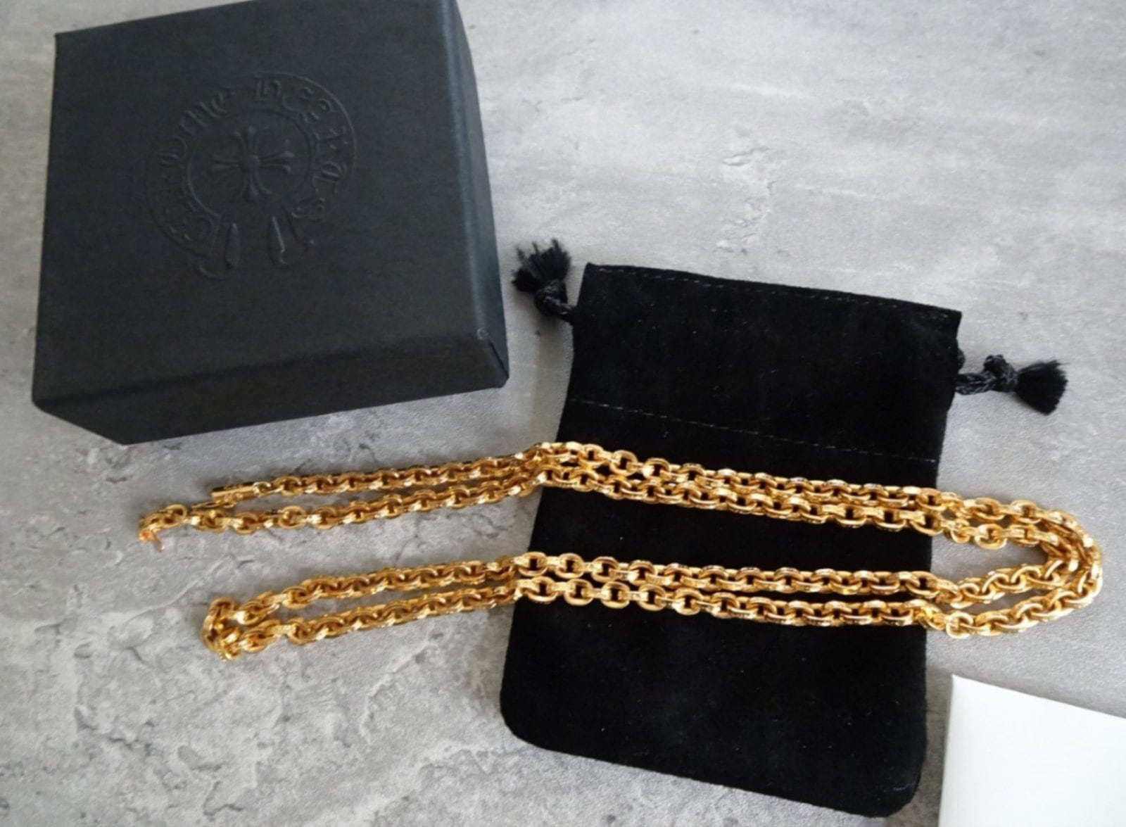 CHROME HEARTS クロムハーツ 22k ペーパーチェーン ネックレス CHROME HEARTS クロムハーツ 22k ペーパーチェーン ネックレス
