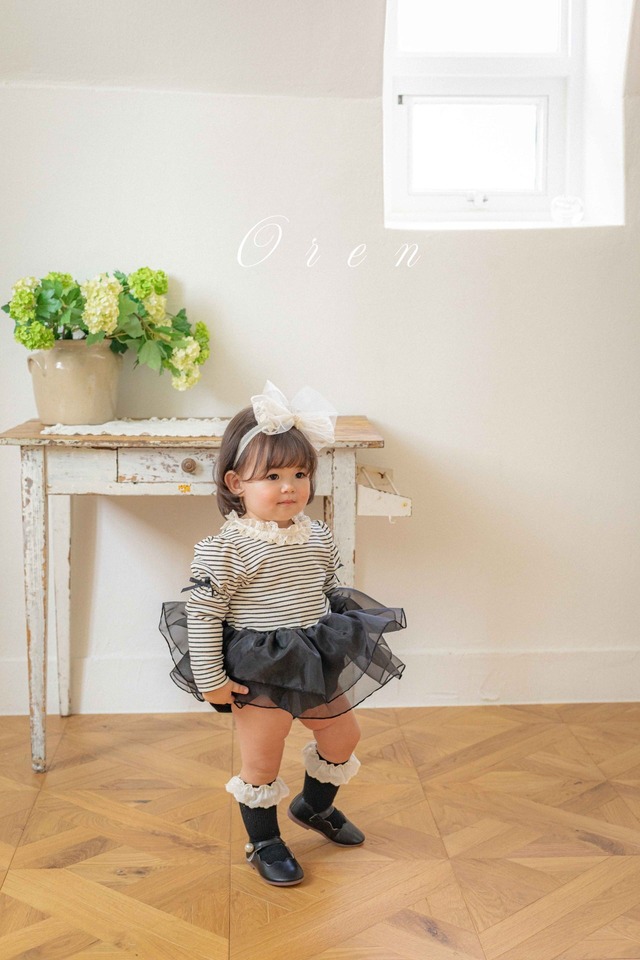 ラスト1 blackS【即納】<OREN>  Marinette organza suit