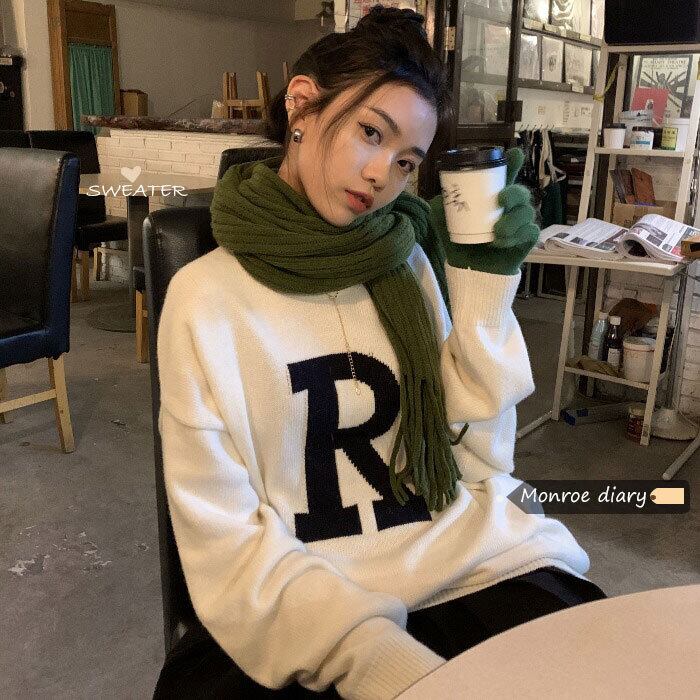 ルーズプルオーバー セーター スプリングコート ジャケット ロング 春物 モンロー6925218810