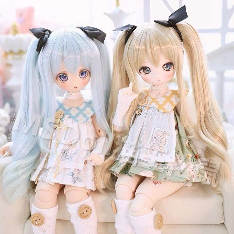 セットウィッグ BJD 1/3 1/4 MDD KUMAKO かつら 耐熱 ヘッド