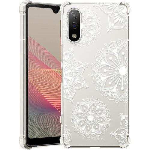 Xperia Ace II 用 ケース耐衝撃 おしゃれ クリア透明 スリム 薄型 tpu 指紋防止 米軍MIL規格取得 SO-41B カバー 衝撃吸収 滑り止め 保護 携帯カバー 黄変防止 防塵 かわいい 携帯カバー 花 D636-xp aceii-01 71