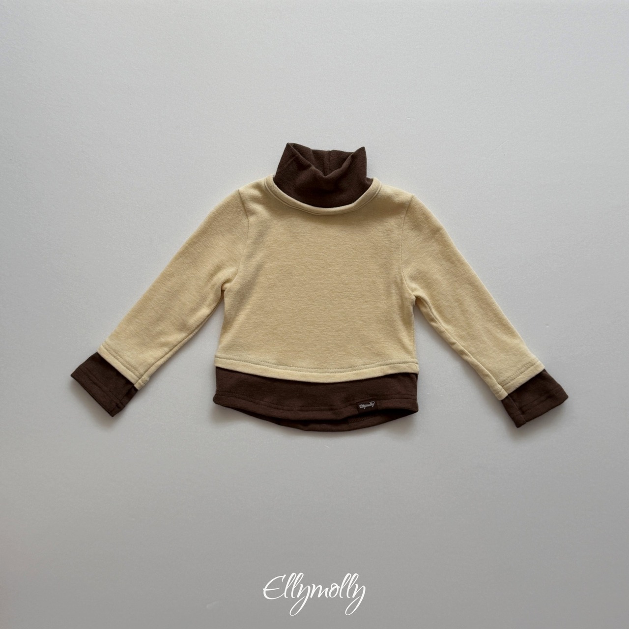 エリーモリー / ELLY MOLLY / ブラッシュ配色タートルネック / 韓国子供服 / ジュニア / 26winter〖取寄〗*13~15号*