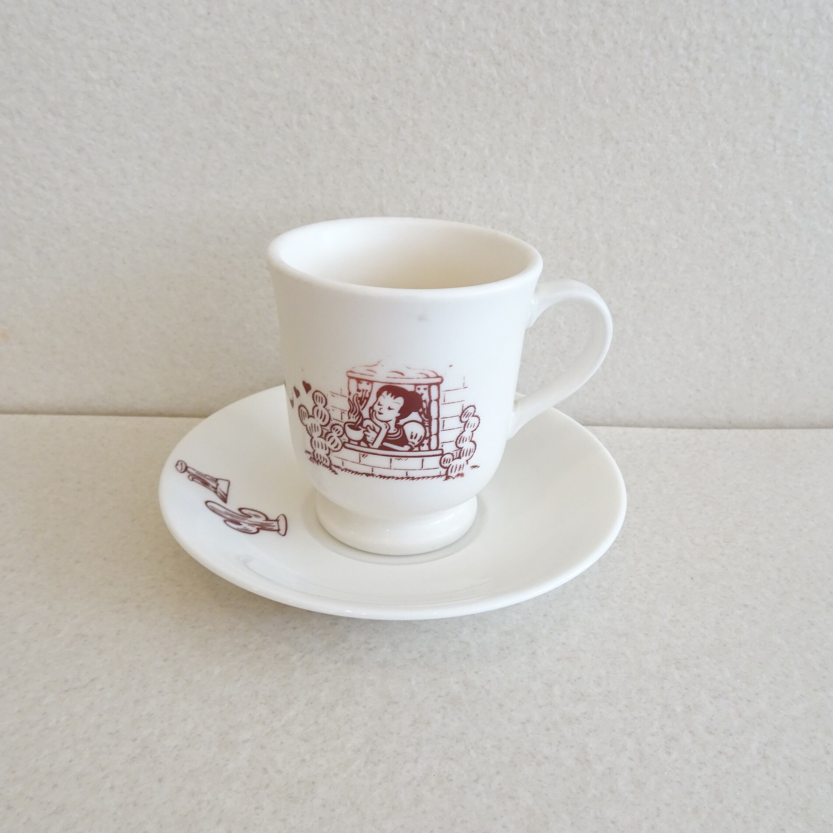 トーアコーヒー トーアおじさんのカップ&ソーサー(B品)