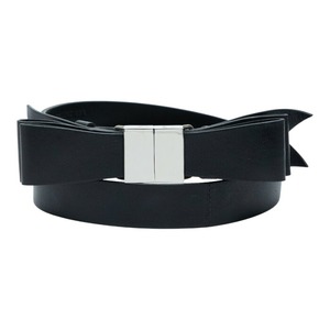 バレンシアガ リボン ベルト ブラック レザー メンズ BALENCIAGA 【中古】