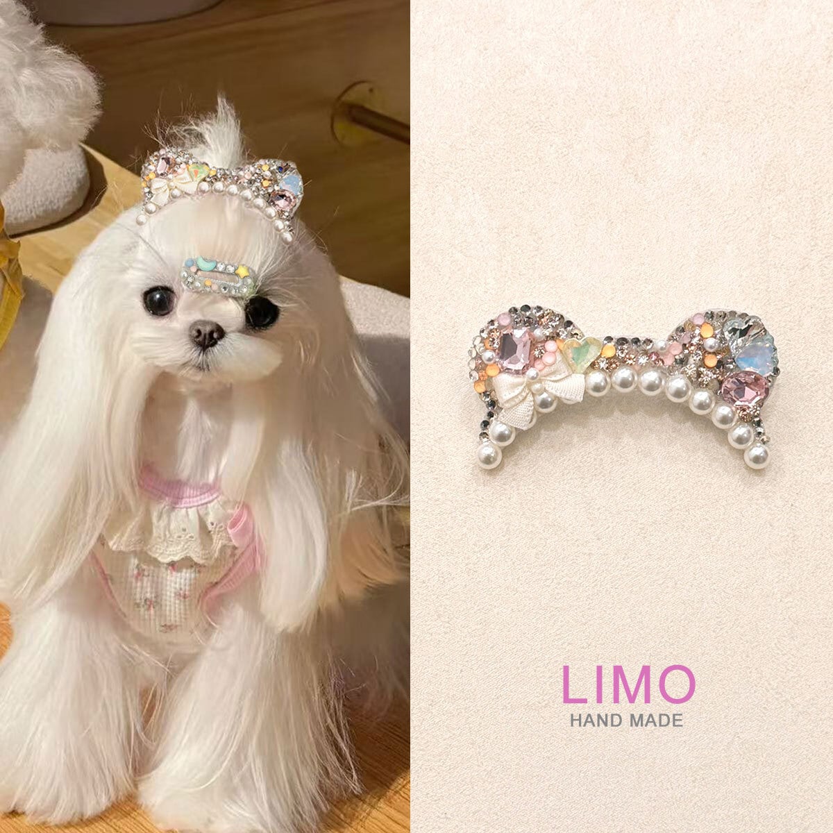 パステルビジュー&リボンのヘアアクセセット 00758