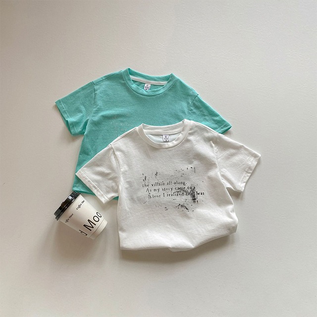 【BABY&KID】夏新作カジュアル英字Tシャツ 全2色