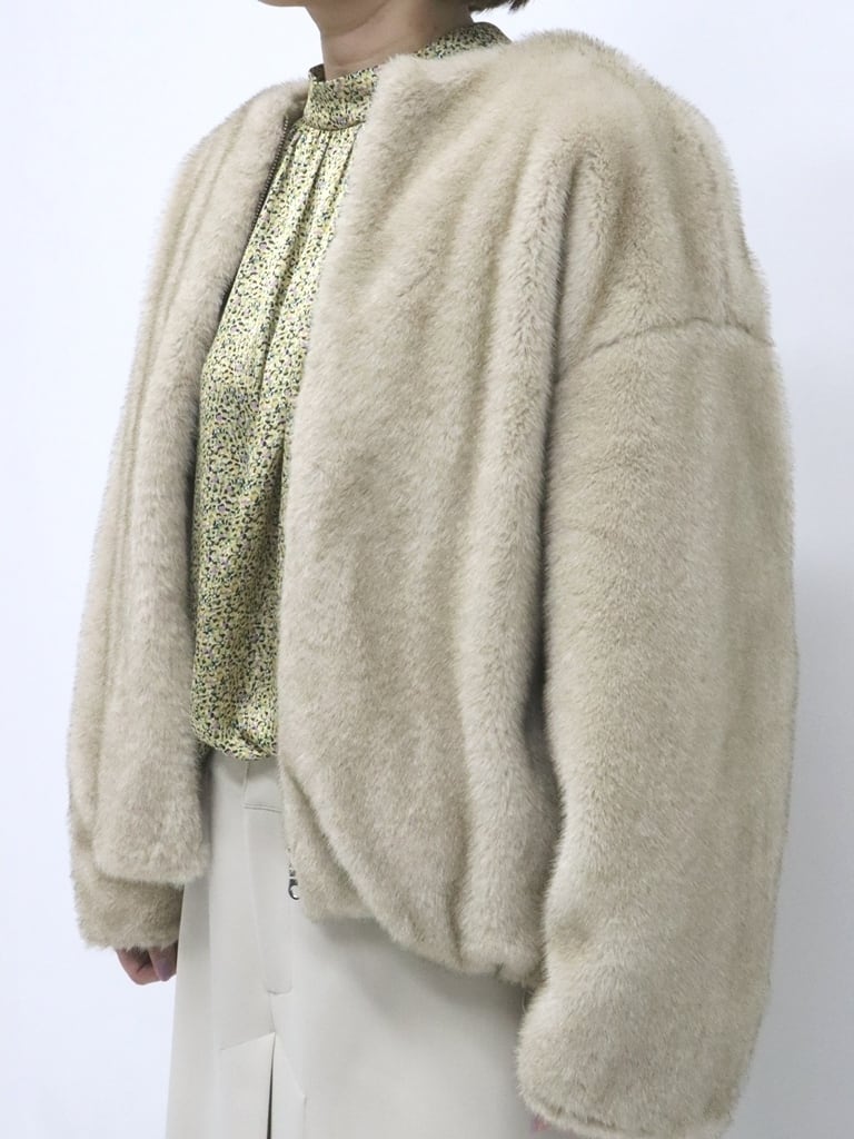 ECOミンクショートコート(ベージュ)