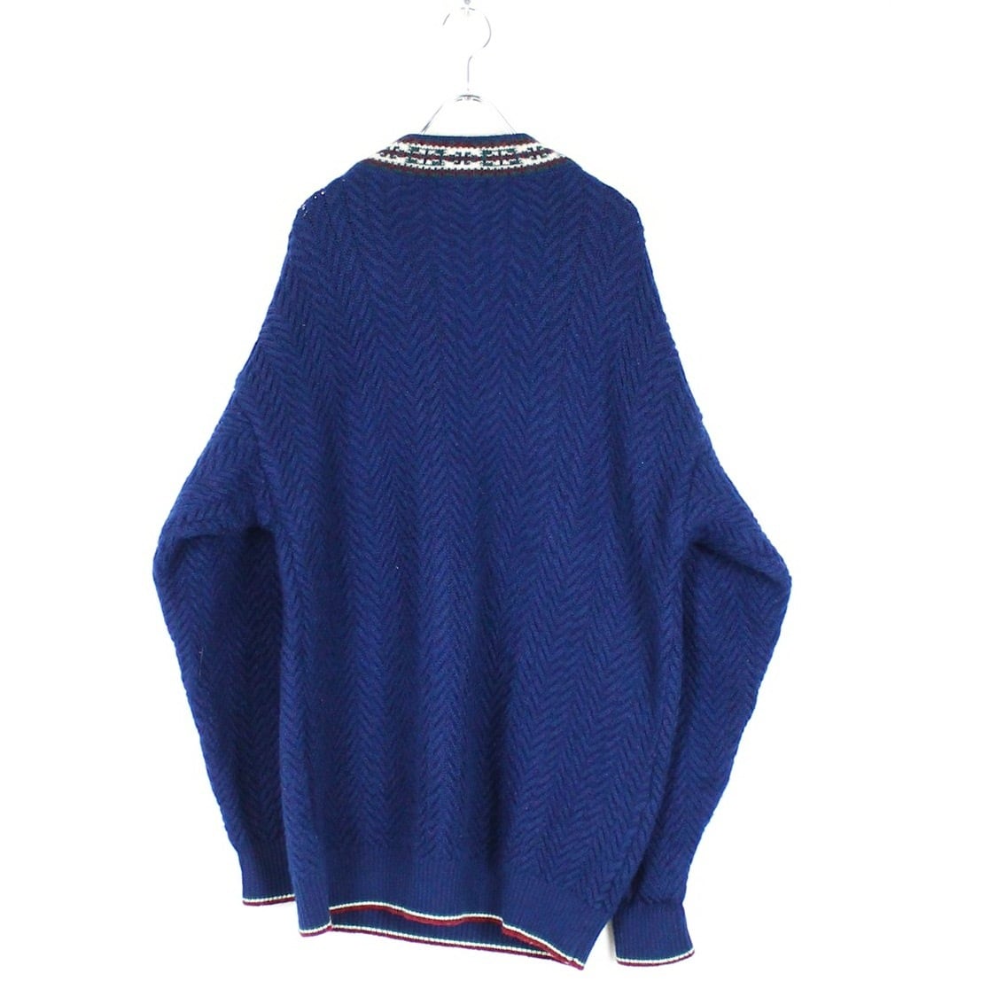 90s Christian Dior チルデンニット Vネック 紺/HW17 LvsNU 