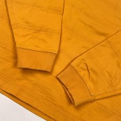 Crocodile クロコダイル ハーフジップ ボーダー 長袖 ポロシャツ L/イエロー系 メンズ
